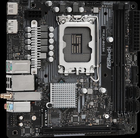 ASRock H610M-ITX/AC LGA 1700 Intel H610 SATA 6Gb/s DDR4 Mini ITX Motherboard